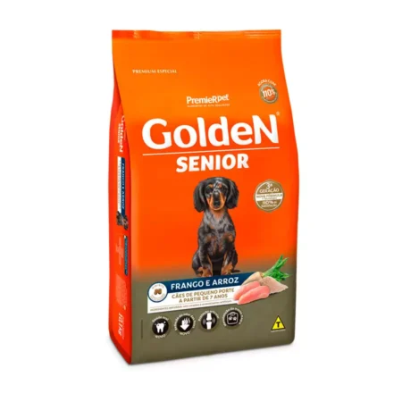 Ração Golden Fórmula Mini Bits Senior para Cães Adultos de Pequeno Porte Sabor Frango e Arroz