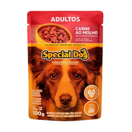 Ração Úmida Special Dog Sachê para Cães Adultos Sabor Carne 100g