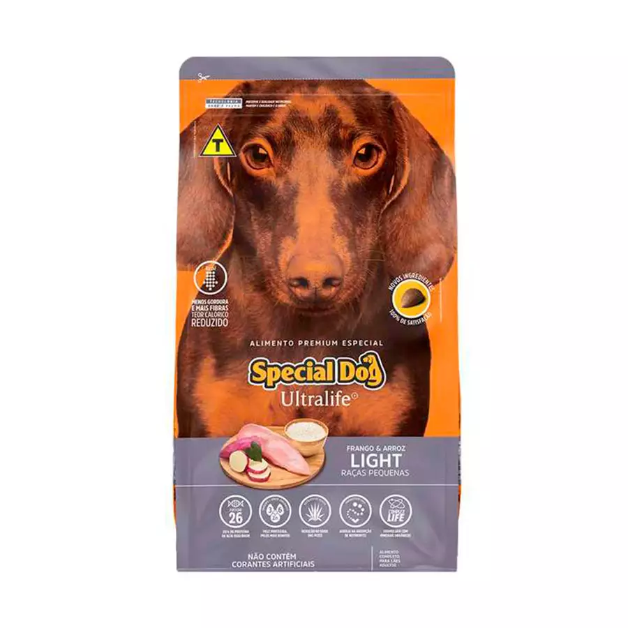 Ração Special Dog Ultralife Light para Cães de Raças Pequenas Sabor Frango e Arroz