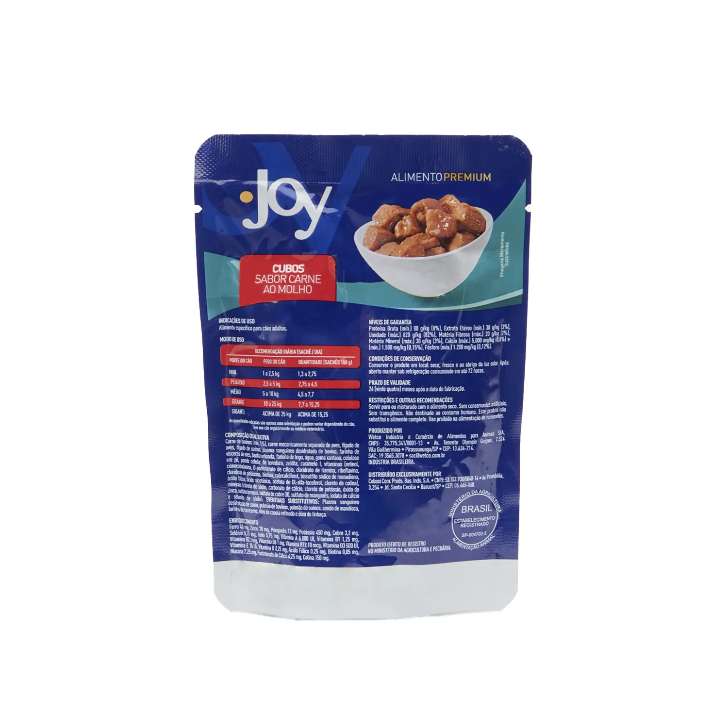 Ração Úmida Joy Cães Adultos Carne ao Molho - Imagem 2