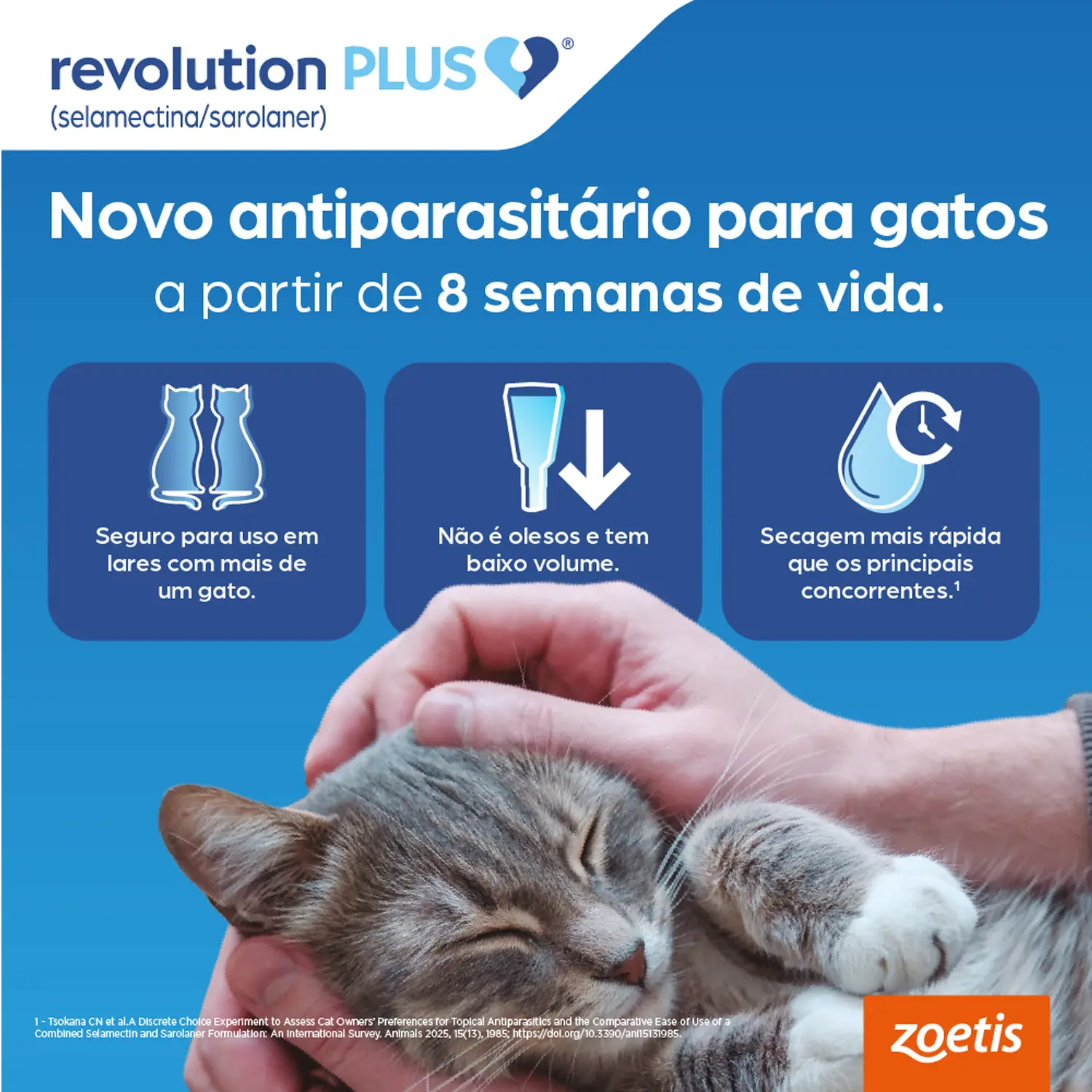 Antipulgas Revolution Plus para Gatos de 2,6 kg a 5 kg - Imagem 4