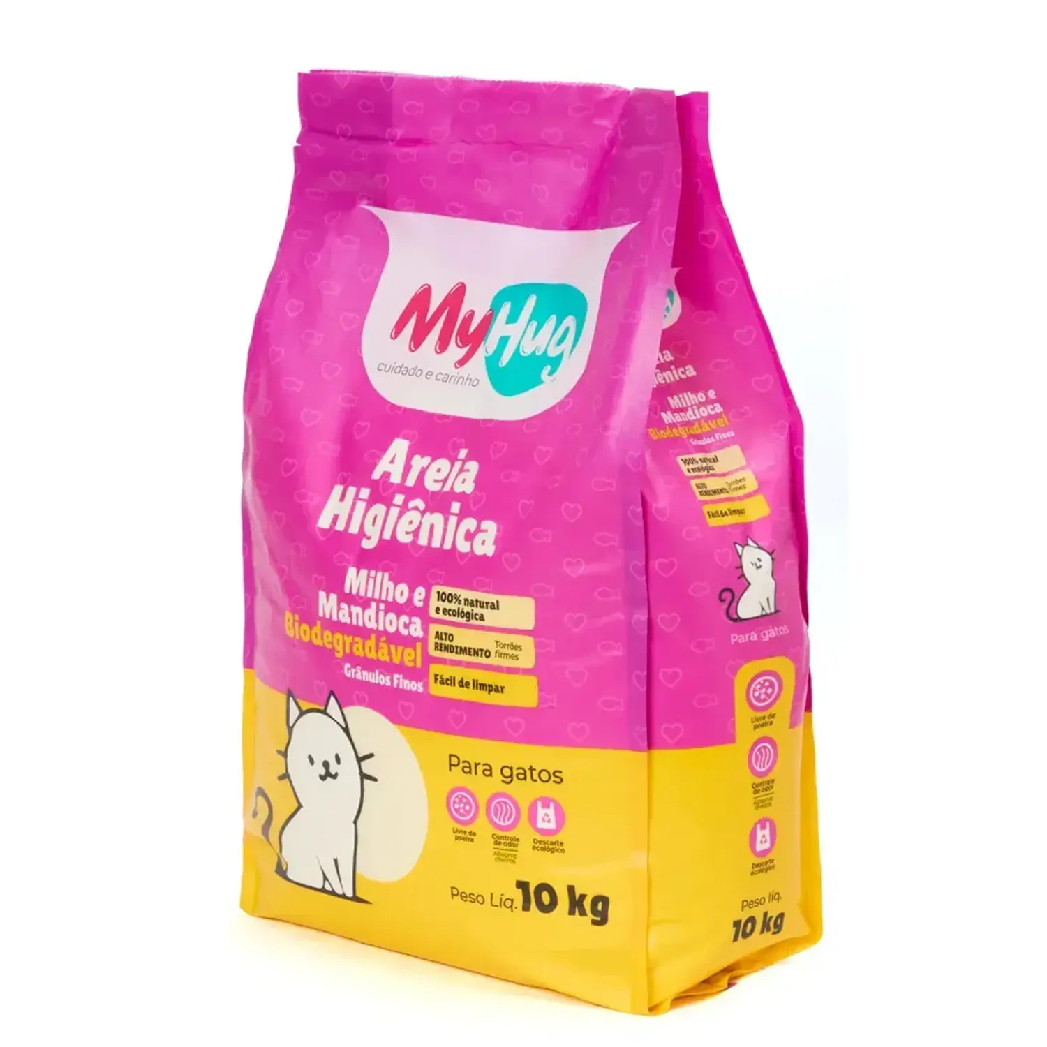 Areia Higiênica MyHug Biodegradável Milho e Mandioca Grânulos Finos - Imagem 11