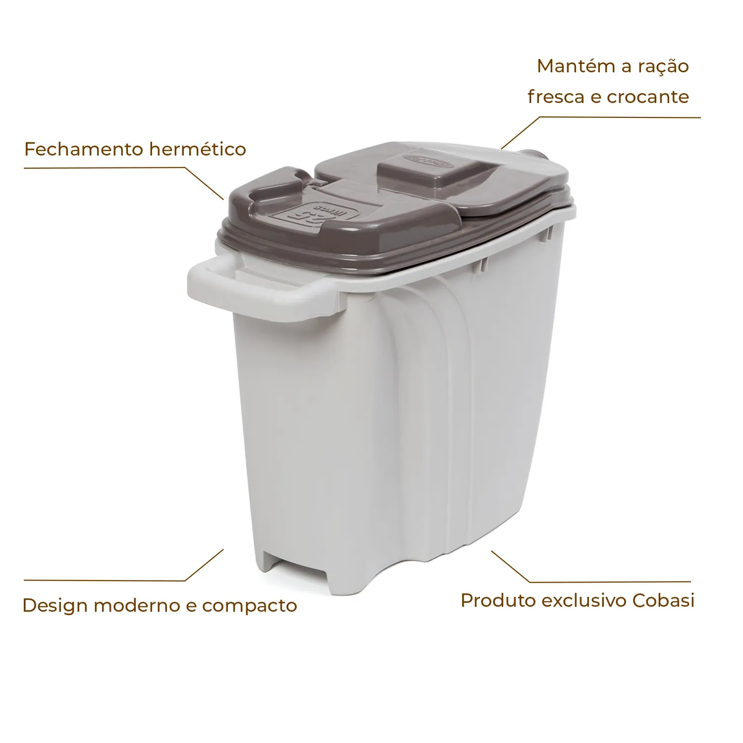 Porta-ração Dispenser Home Plast Pet Cinza - Imagem 14
