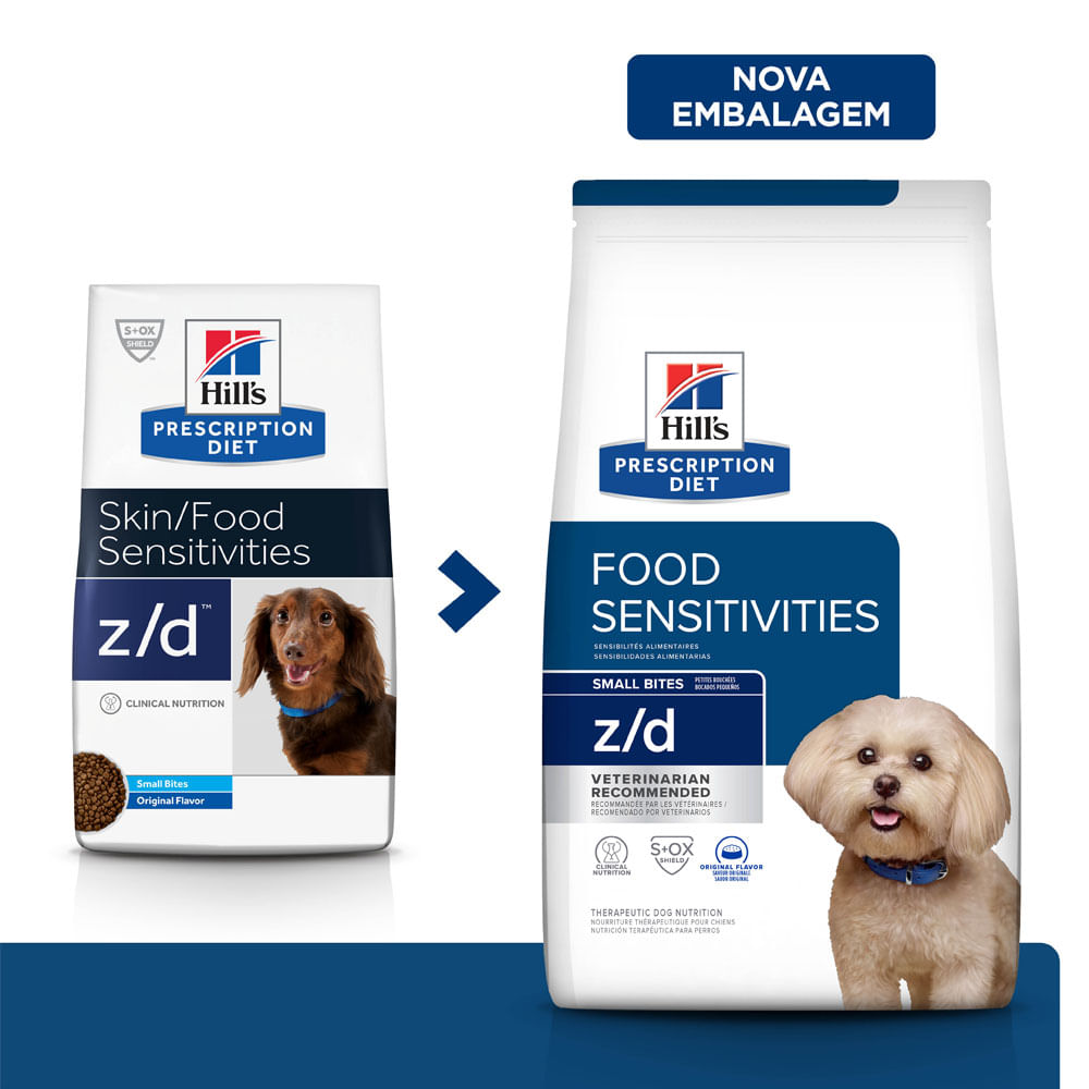 Ração Hill's Prescription Diet Z/D Cães Adultos Pedaços Pequenos Alergias Alimentares e da Pele - Imagem 11