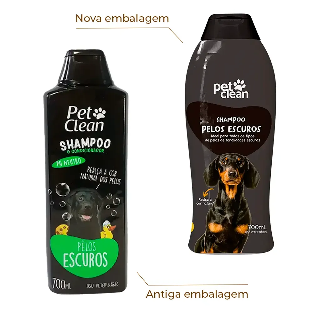 Shampoo e Condicionador Pelos Escuros Pet Clean - Imagem 2