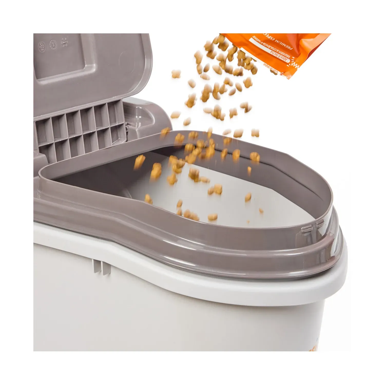 Porta-ração Dispenser Home Plast Pet Cinza - Imagem 26