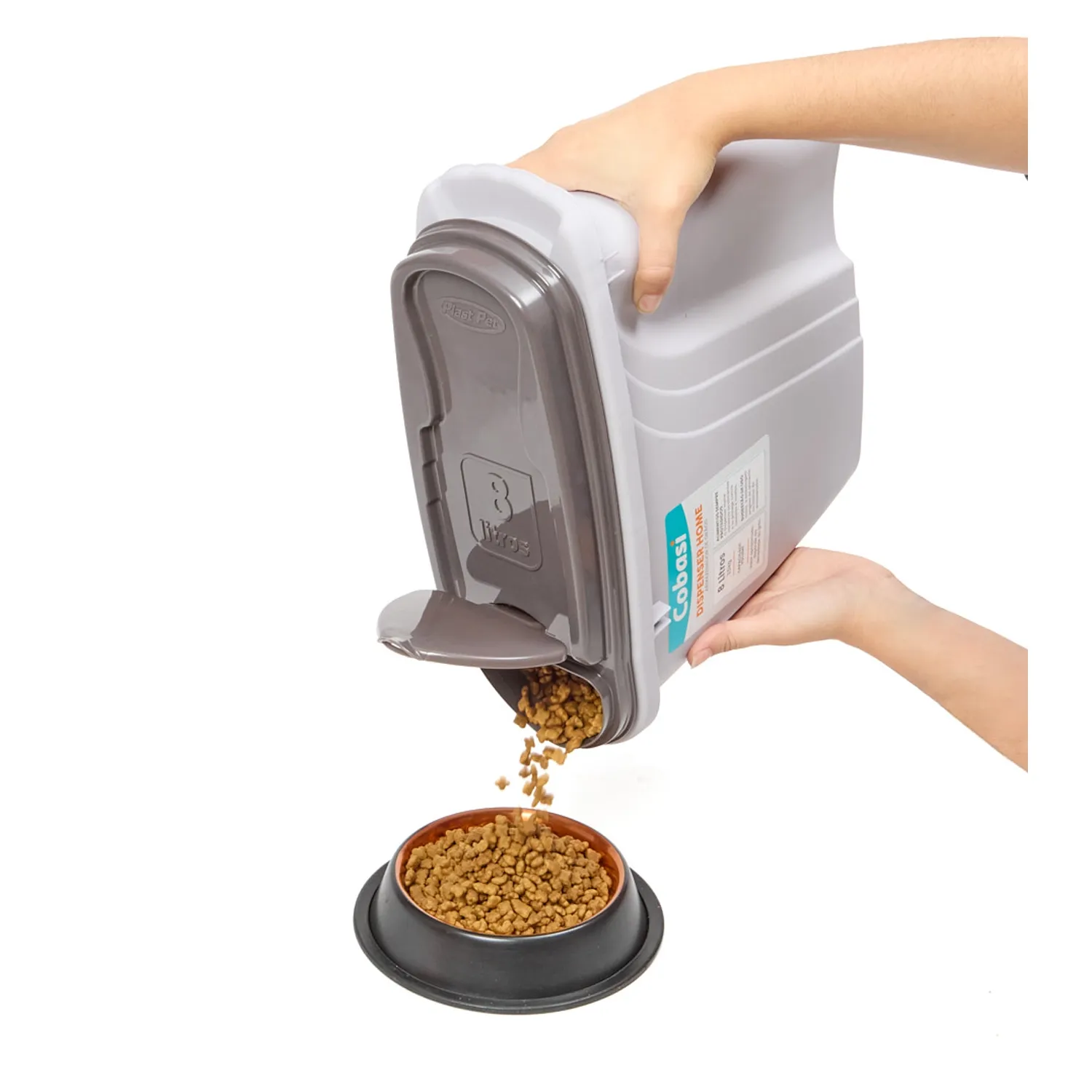 Porta-ração Dispenser Home Plast Pet Cinza - Imagem 12