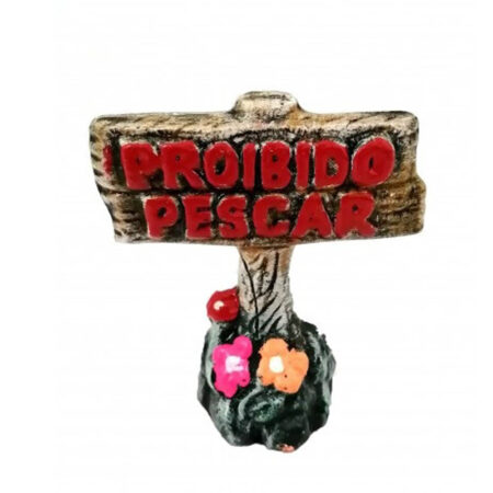 Enfeite Proibido Pescar Decorado Trema