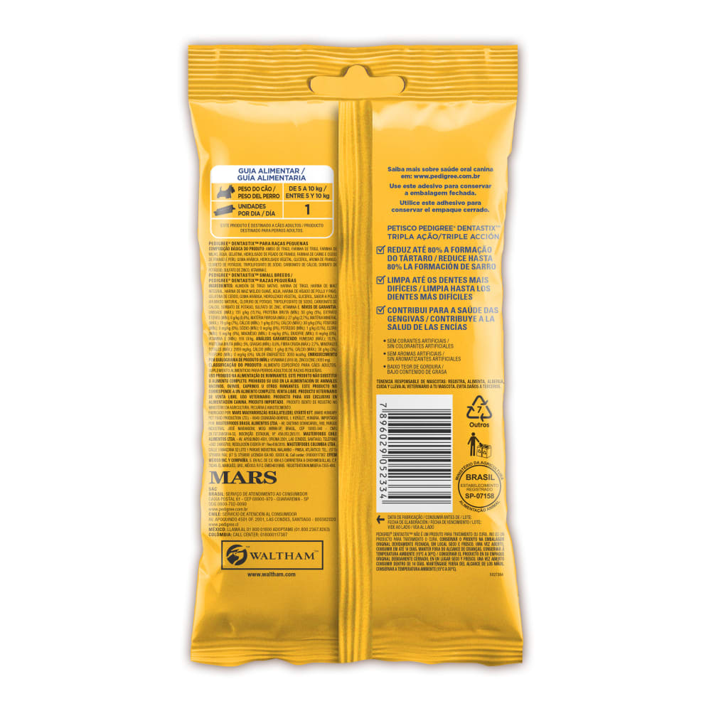 Petisco Pedigree Dentastix Cuidado Oral Cães Adultos Raças Pequenas - Imagem 14