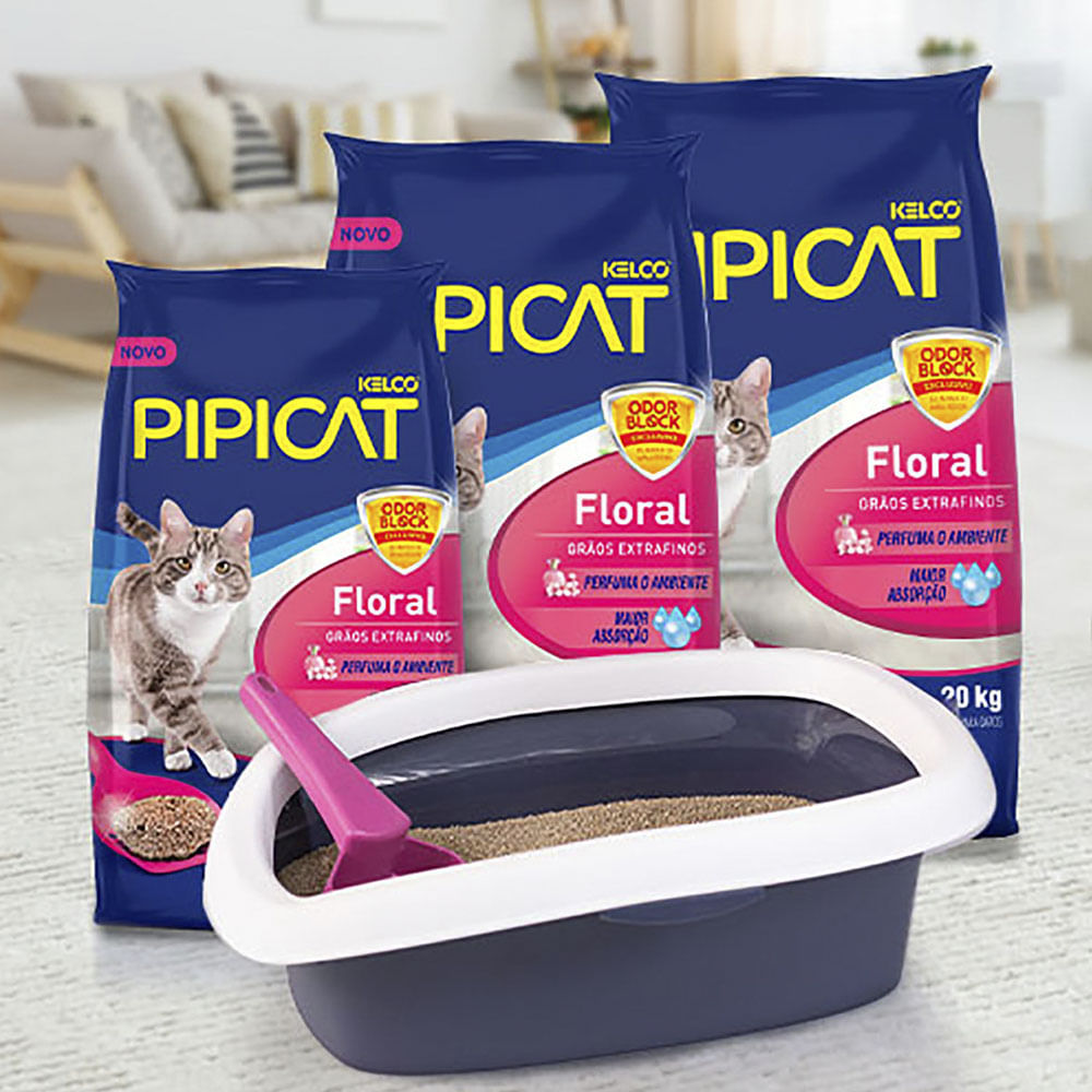 Areia Pipicat Perfumada Floral para Gatos - Imagem 5