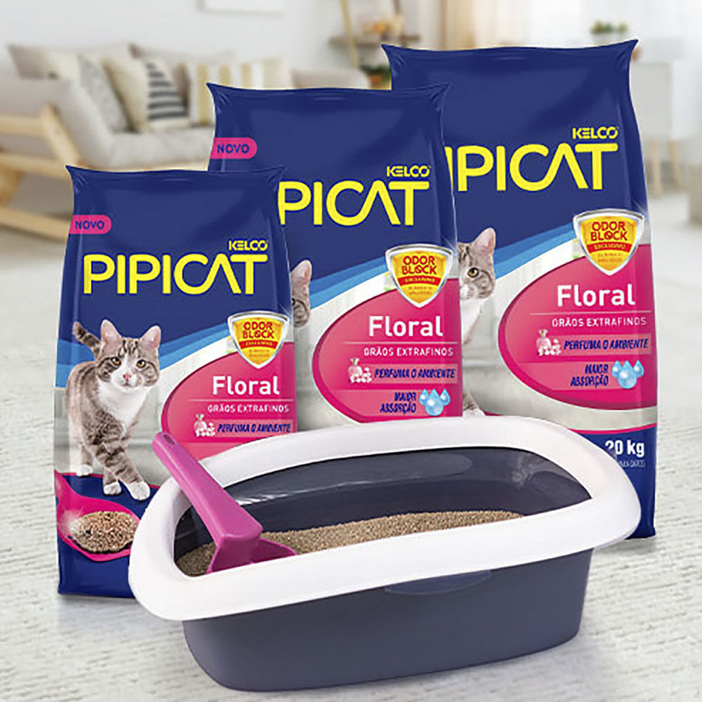 Areia Pipicat Perfumada Floral para Gatos - Imagem 12