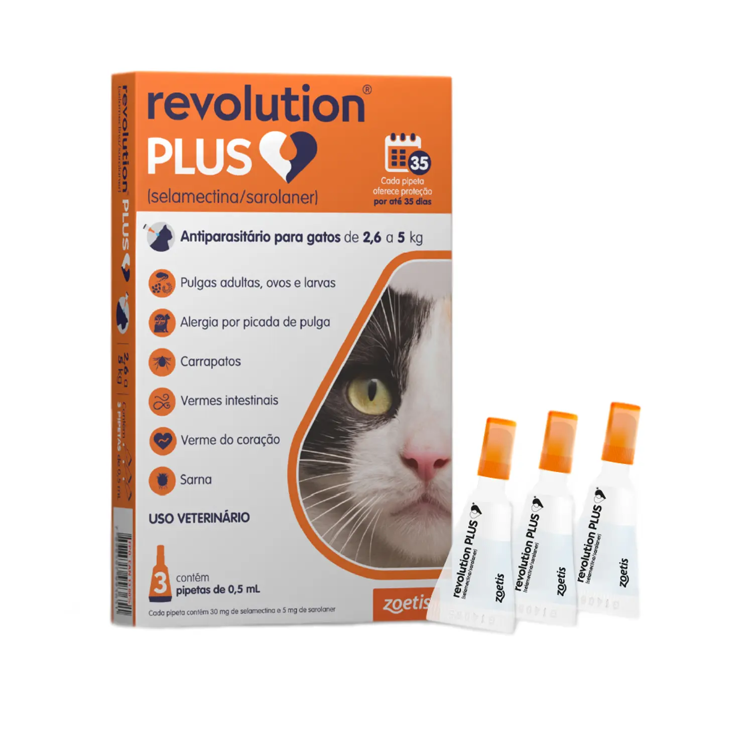 Antipulgas Revolution Plus para Gatos de 2,6 kg a 5 kg - Imagem 7