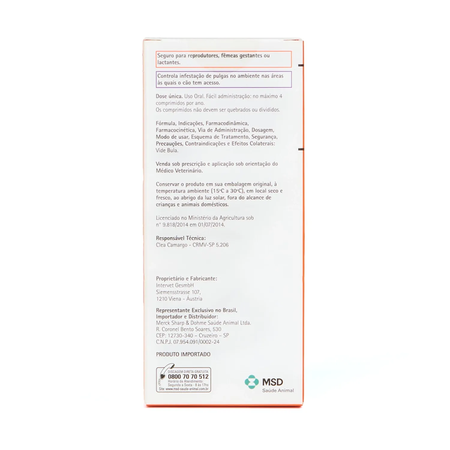 Antipulgas e Carrapatos Bravecto > 4,5 a 10 kg para Cães 250mg - Imagem 5