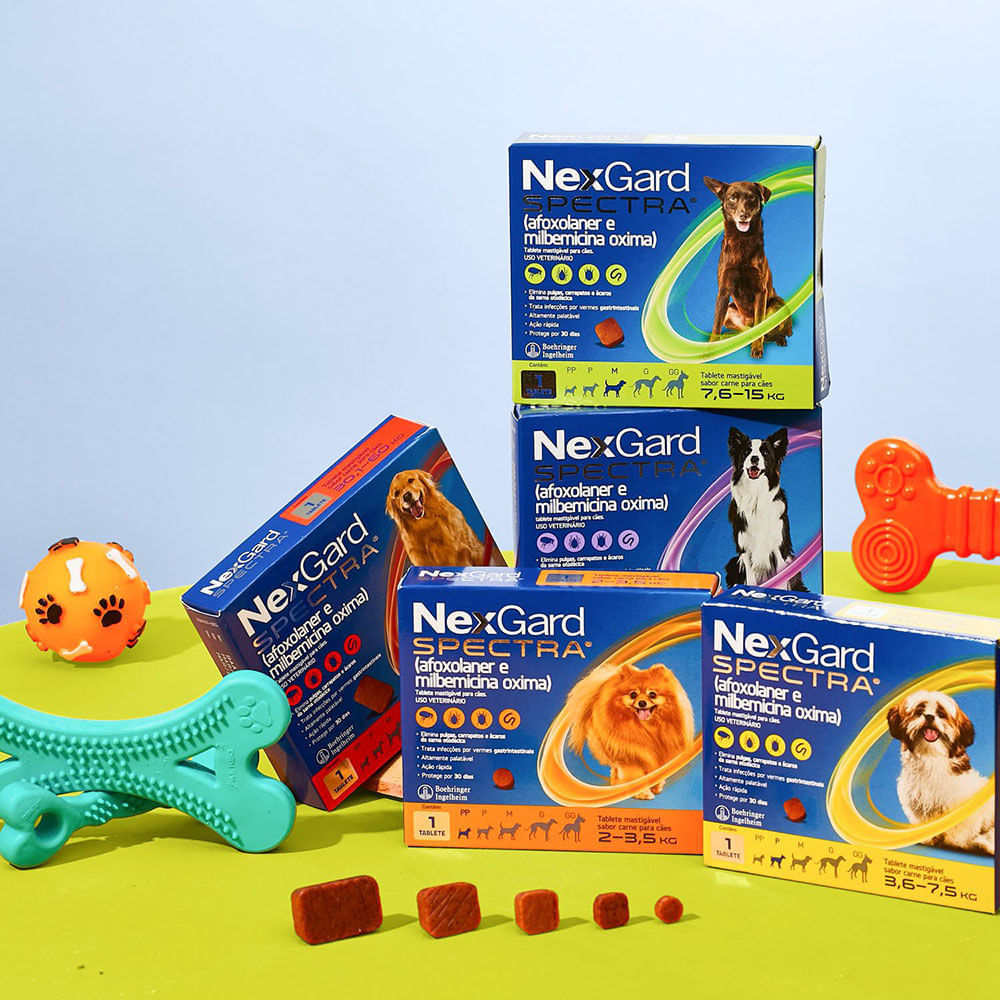 NexGard Spectra Antipulgas e Vermífugo Cães 7,6kg a 15kg - Imagem 6