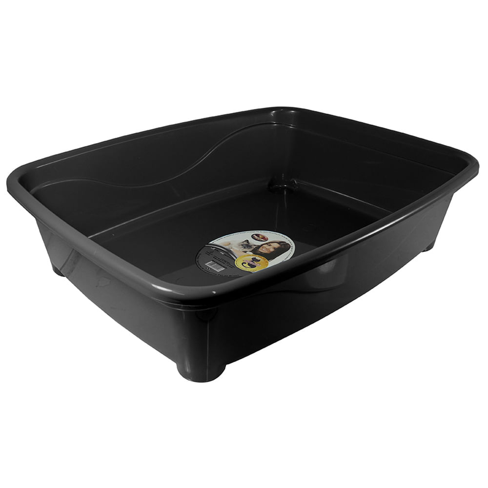 Bandeja Higiênica Classic Preta Furacão Pet