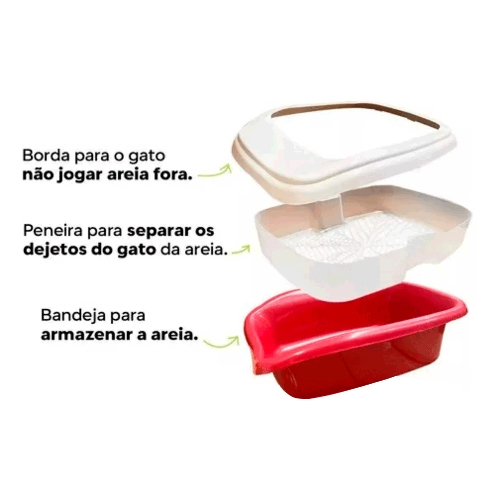 Bandeja Higiênica Furba Alvorada Vermelha - Imagem 2
