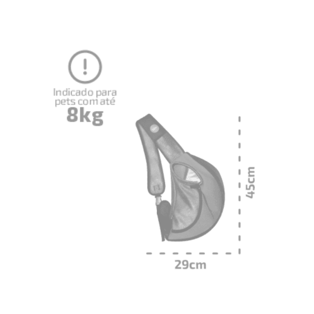 Bolsa Sling CãoGuru Tubline Vermelha - Imagem 2