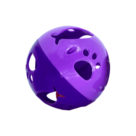 Brinquedo Bola de Plástico para Gato com Guizo Lilás Savana