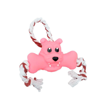 Brinquedo Mordedor Com Corda Cão Animania Rosa