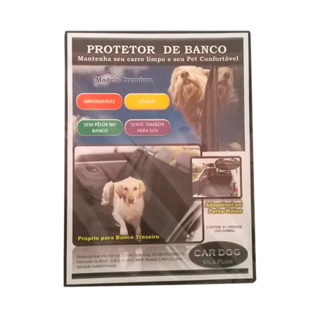 Capa para Banco de Carro Premium Xadrez Amarela Vila Flor