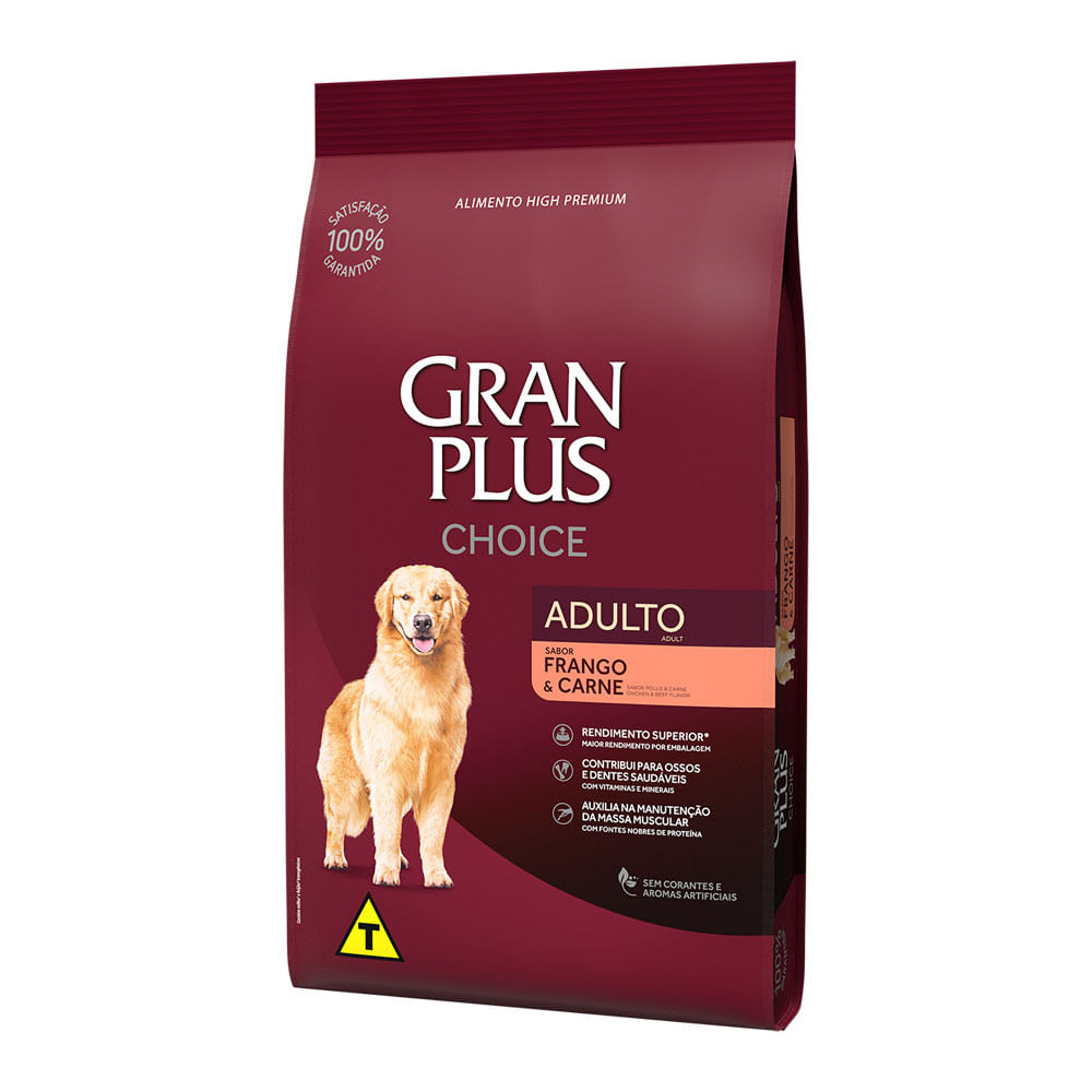 Ração GranPlus Choice Cães Adultos Frango e Carne - Imagem 2