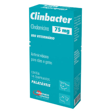 Clinbacter 75mg Antimicrobiano para Cães e Gatos
