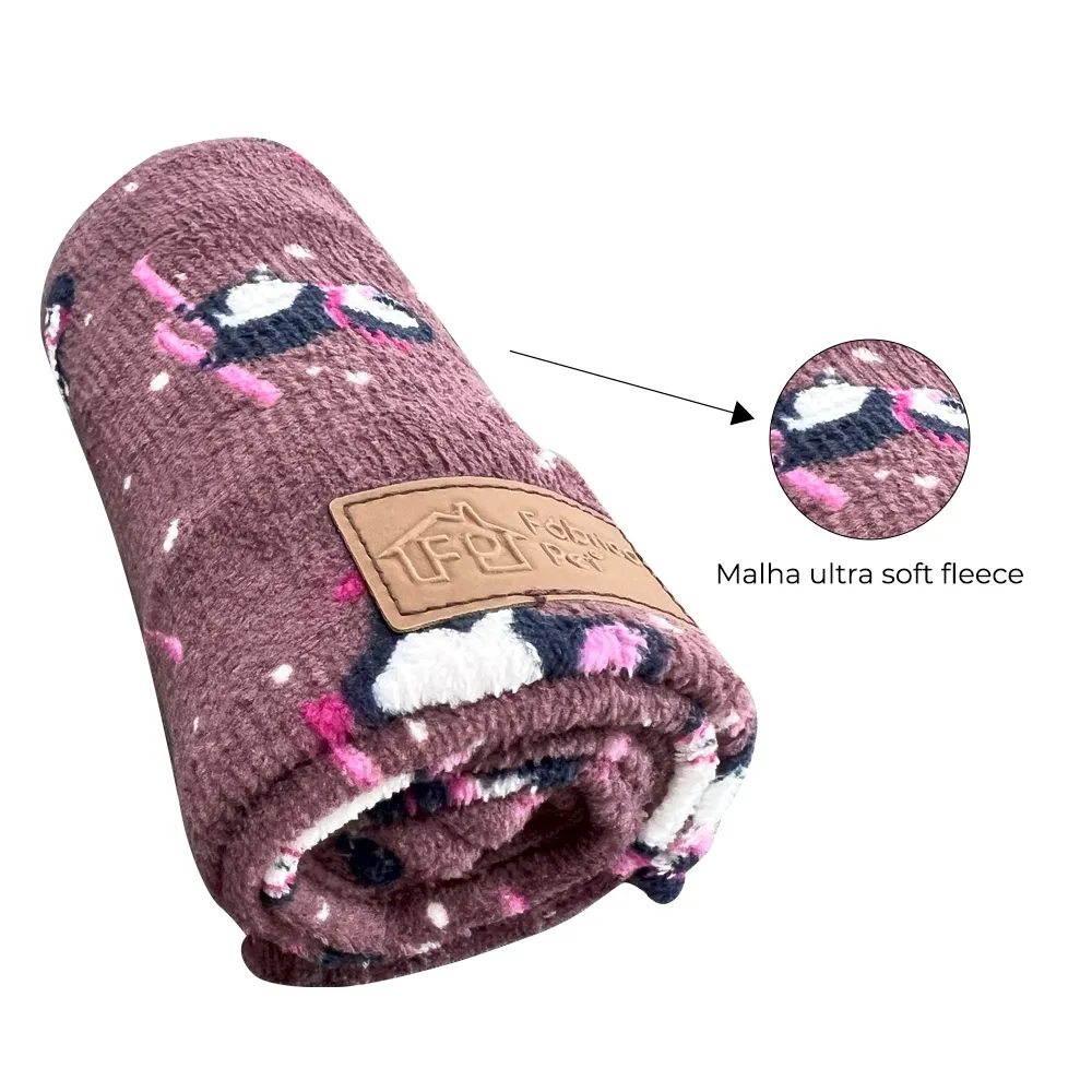 Cobertor Ultra Soft Pinguim Fábrica Pet - Imagem 2