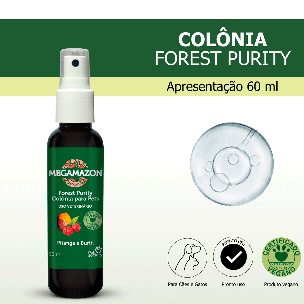 Colônia Body Splash Forest Purity Megamazon Pitanga e Buriti Pet Society - Imagem 2