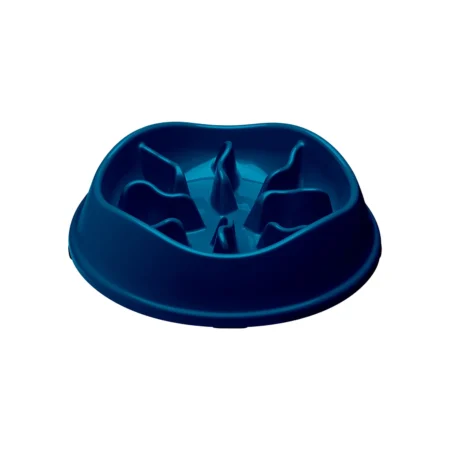 Comedouro Lento com Labirinto Stark Pet Azul