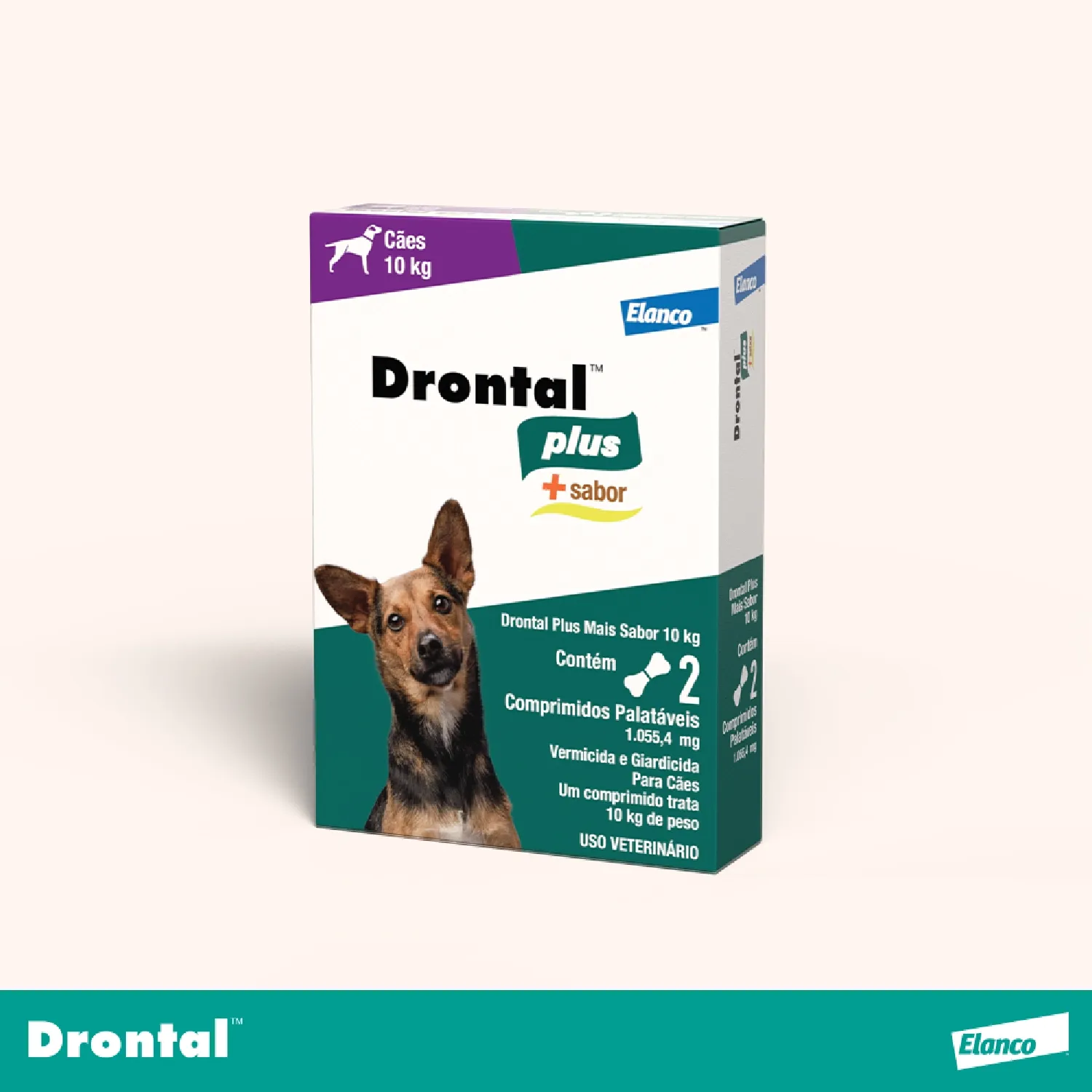 Vermífugo Drontal Plus + Sabor para Cães 10kg - Imagem 2