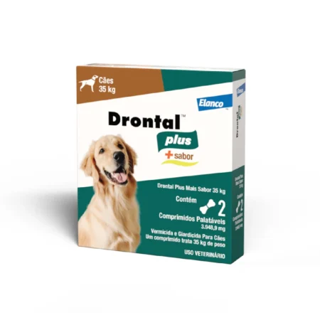 Vermífugo Drontal Plus + Sabor para Cães 35kg