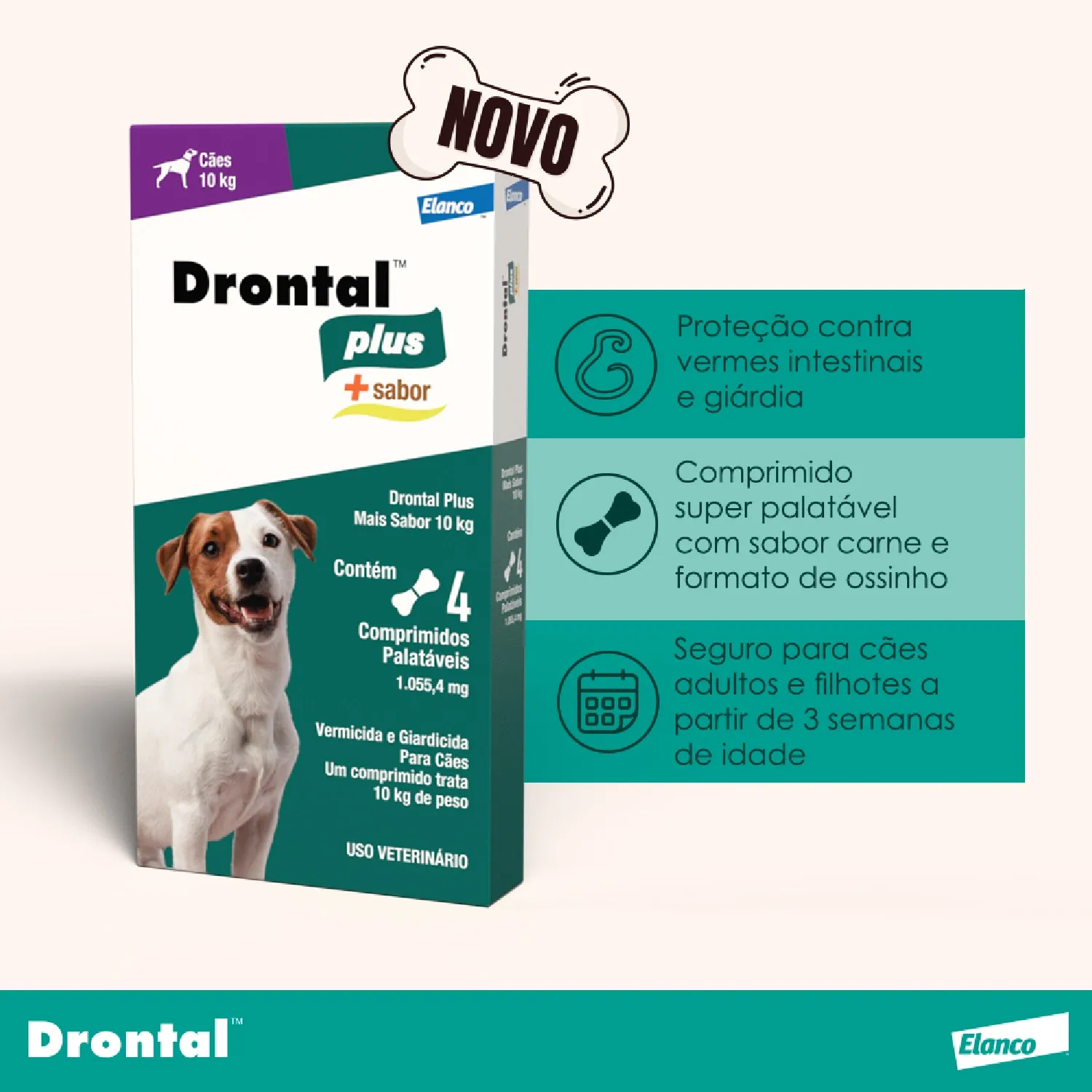 Vermífugo Drontal Plus + Sabor para Cães 10kg - Imagem 14