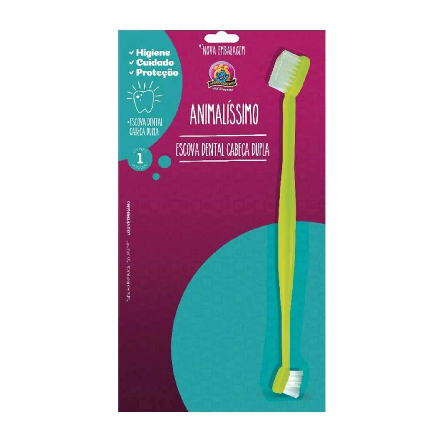Escova Dental Cabeça Dupla Animalíssimo