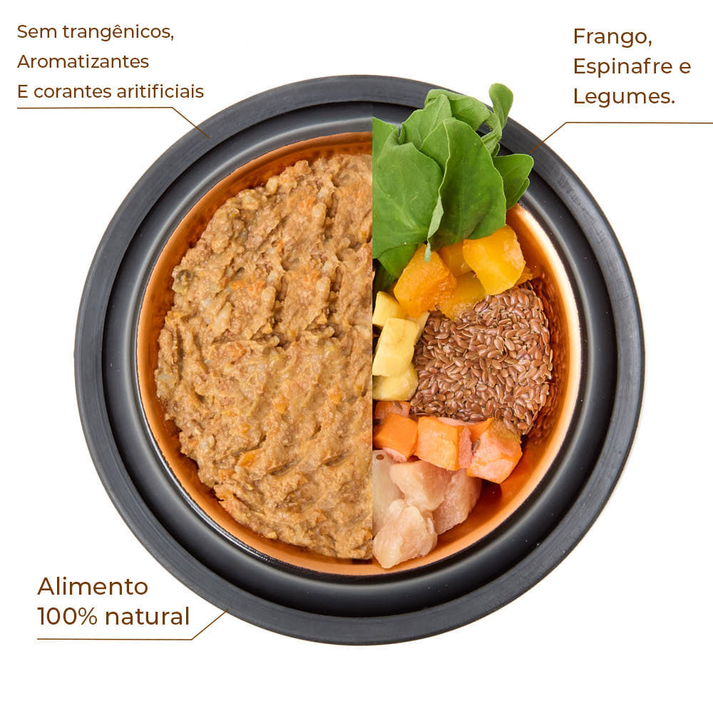 Ração Úmida para Cães Adultos Origem Nature Frango com Espinafre e Legumes - Imagem 2