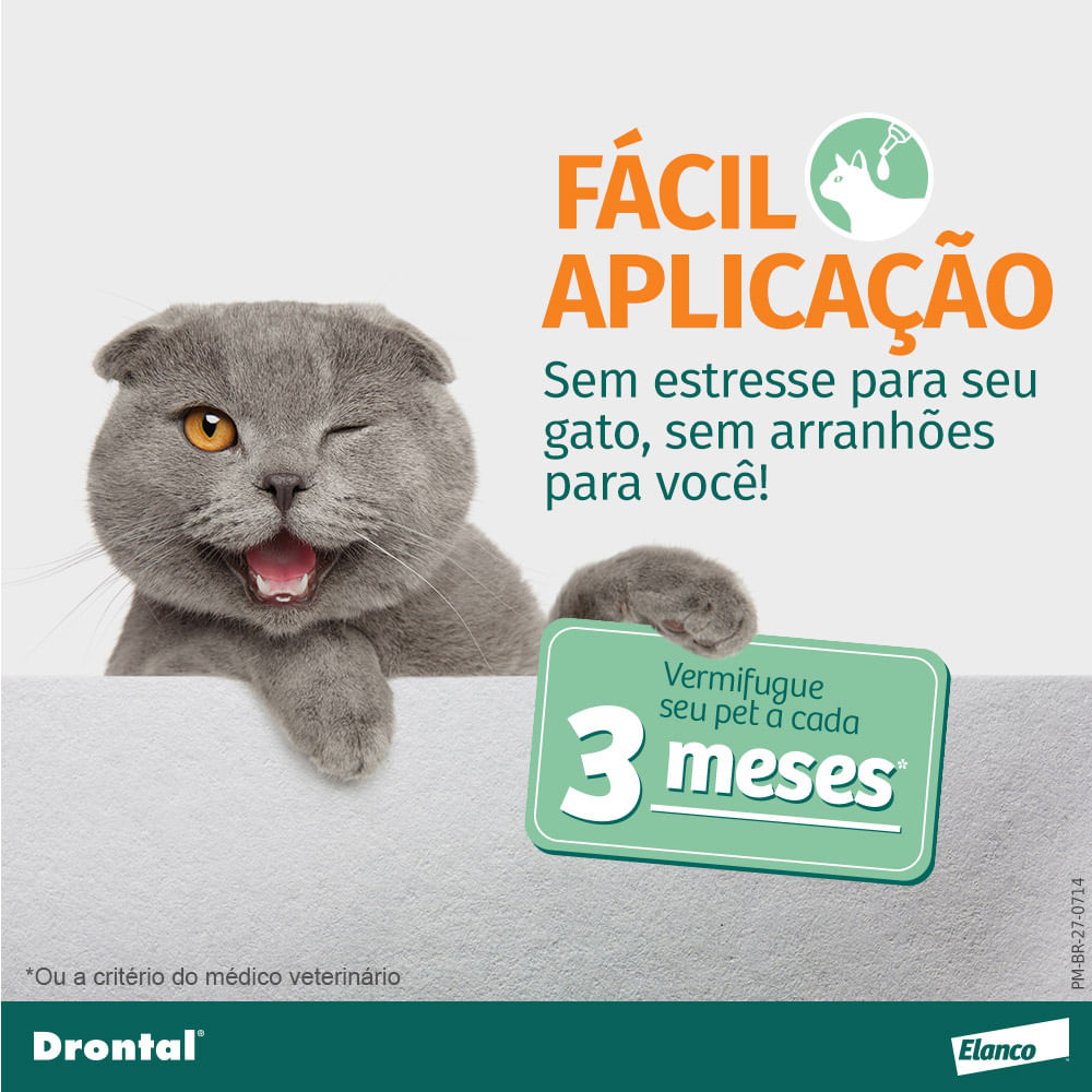 Vermífugo Drontal Spot On para Gatos 5kg a 8kg - Imagem 4