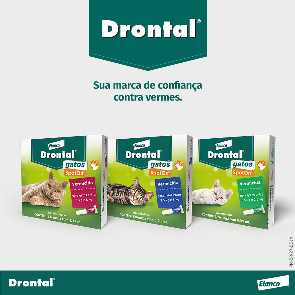 Vermífugo Drontal Spot On para Gatos 5kg a 8kg - Imagem 6