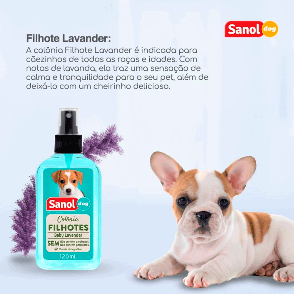 Colônia Filhote Baby Lavender Sanol Dog - Imagem 4