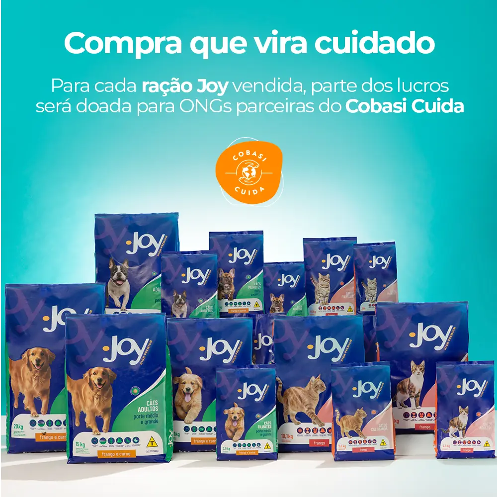Ração Joy High Premium Cães Adultos Raças Médias e Grandes Frango e Carne - Imagem 21