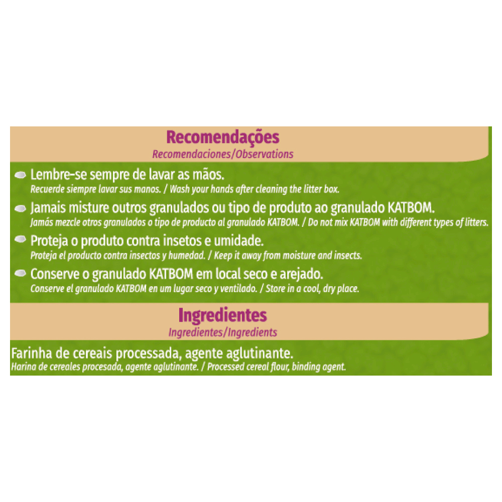 Areia para Gato Katbom Natural Granulado Higiênico Biodegradável - Imagem 3