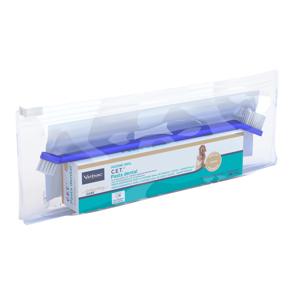 Kit C.E.T. Higiene Oral Pasta Escova + Necessaire Virbac - Imagem 3