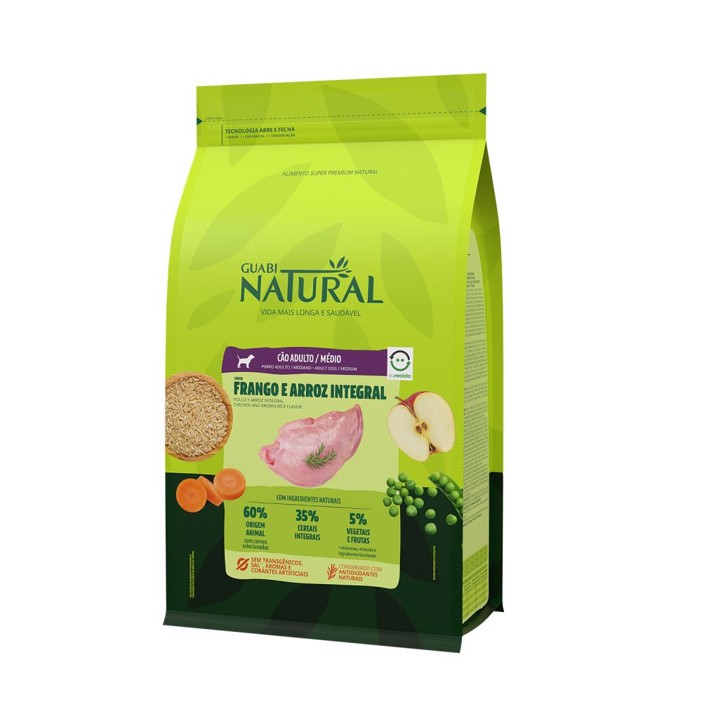Ração Guabi Natural Cães Adultos Médio Frango e Arroz - Imagem 2