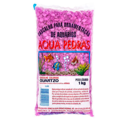 Cascalho para Aquário Quartzo Nº 2 Aqua Pedras Lilás