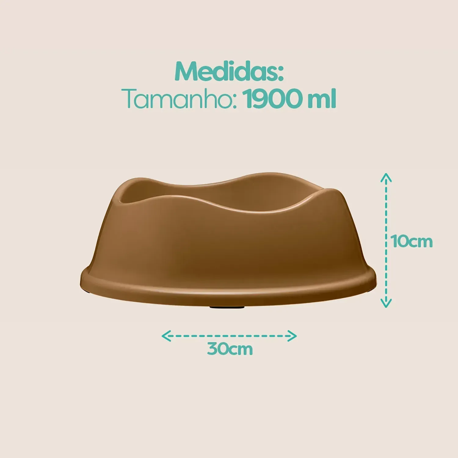 Comedouro Bowl Antiderrapante Stark Pet Bege - Imagem 26
