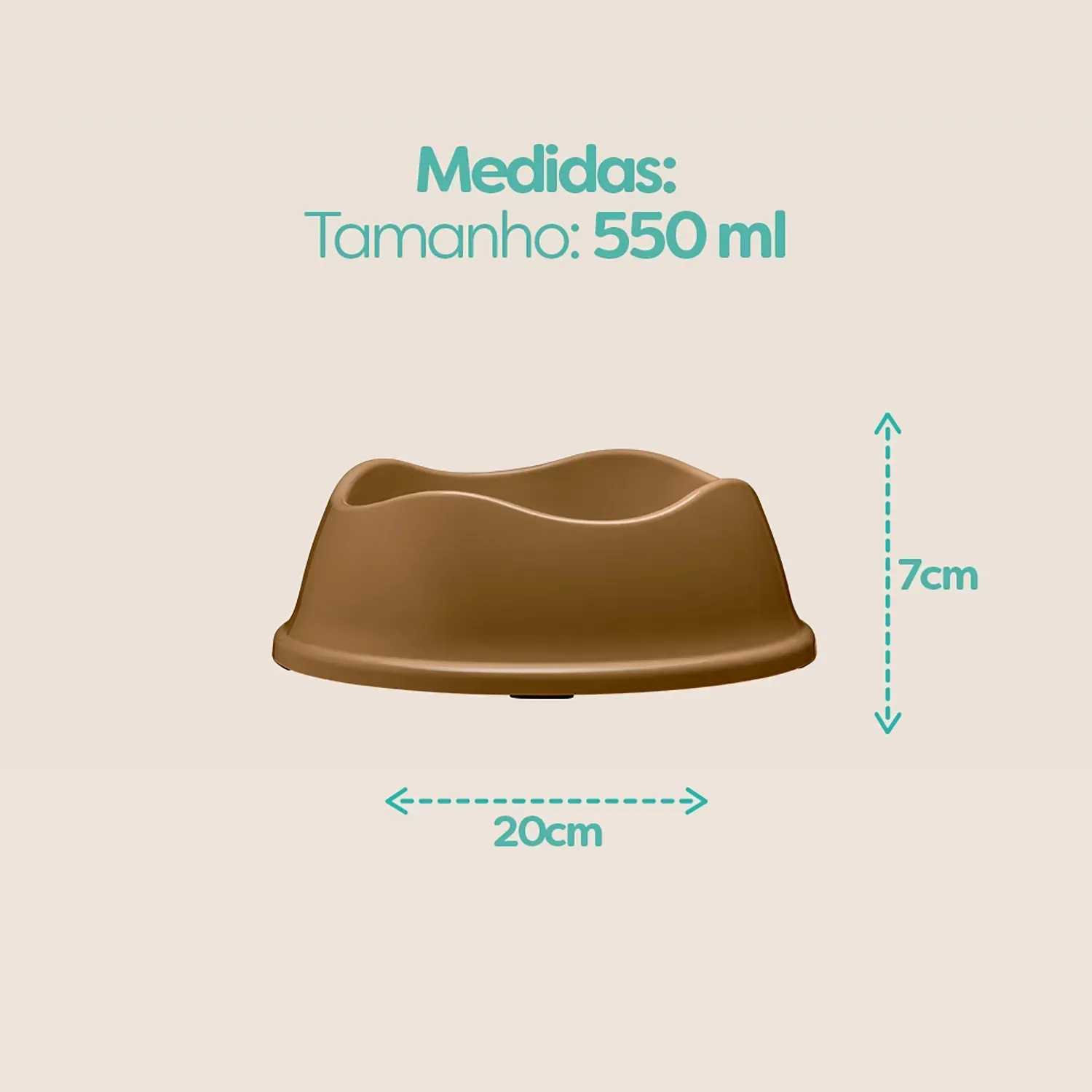 Comedouro Bowl Antiderrapante Stark Pet Bege - Imagem 12