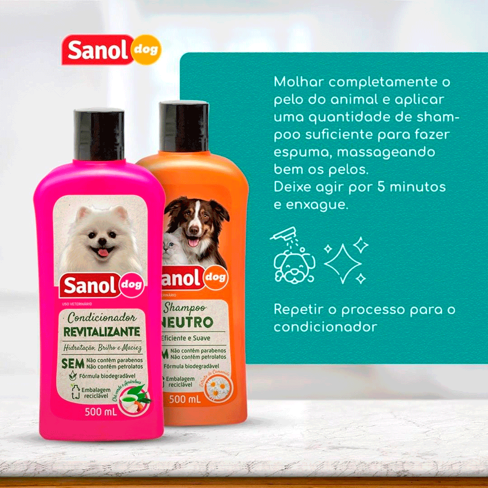 Condicionador Revitalizante para Cães Sanol - Imagem 6