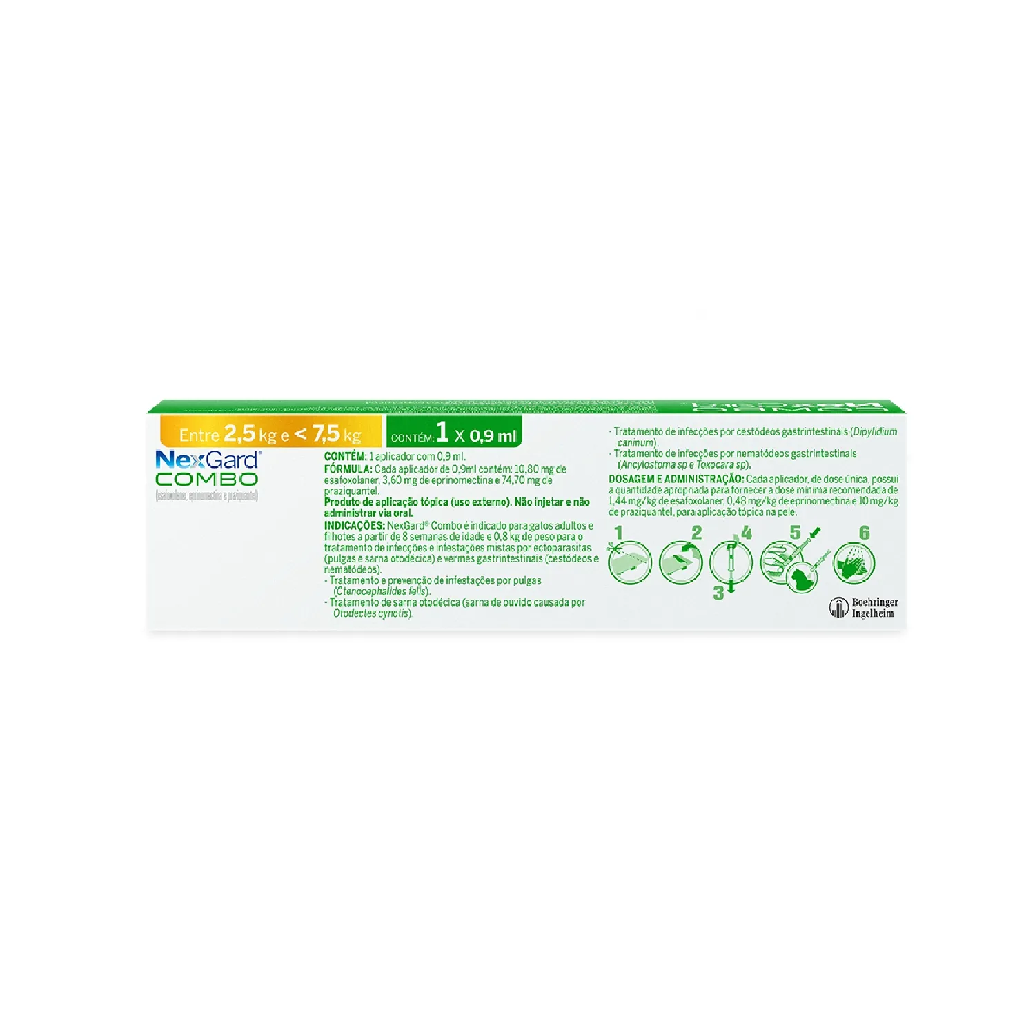 Nexgard Combo Antipulgas, Sarna e Vermífugo para Gatos de 2,5 a 7,5 kg - Imagem 3