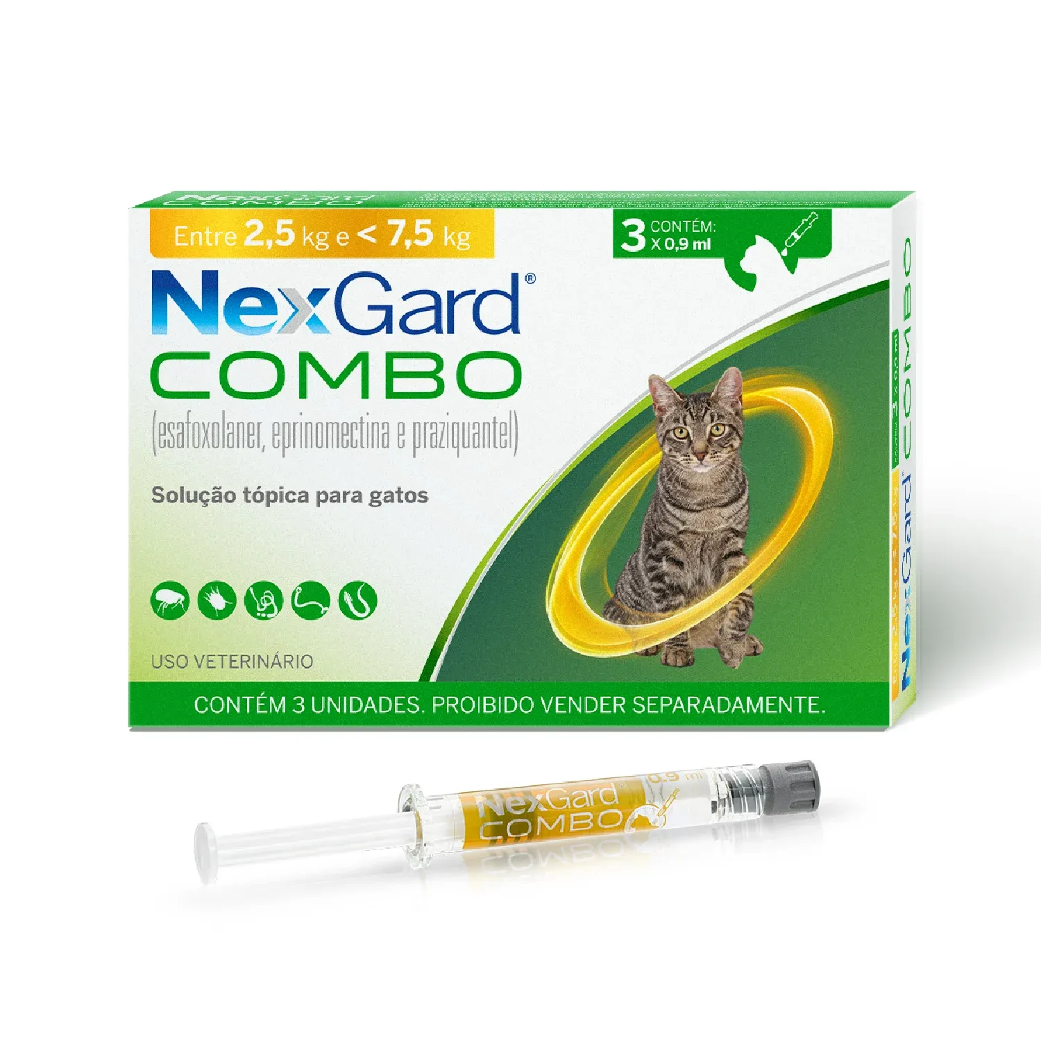 Nexgard Combo Antipulgas, Sarna e Vermífugo para Gatos de 2,5 a 7,5 kg - Imagem 9