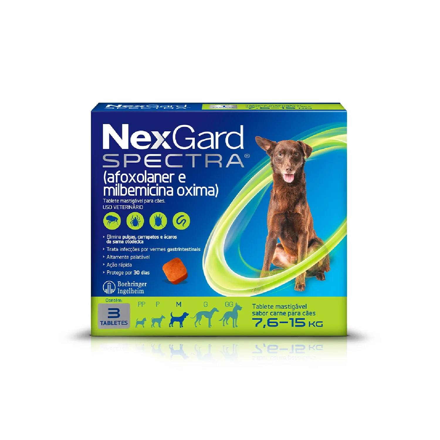 NexGard Spectra Antipulgas e Vermífugo Cães 7,6kg a 15kg - Imagem 7