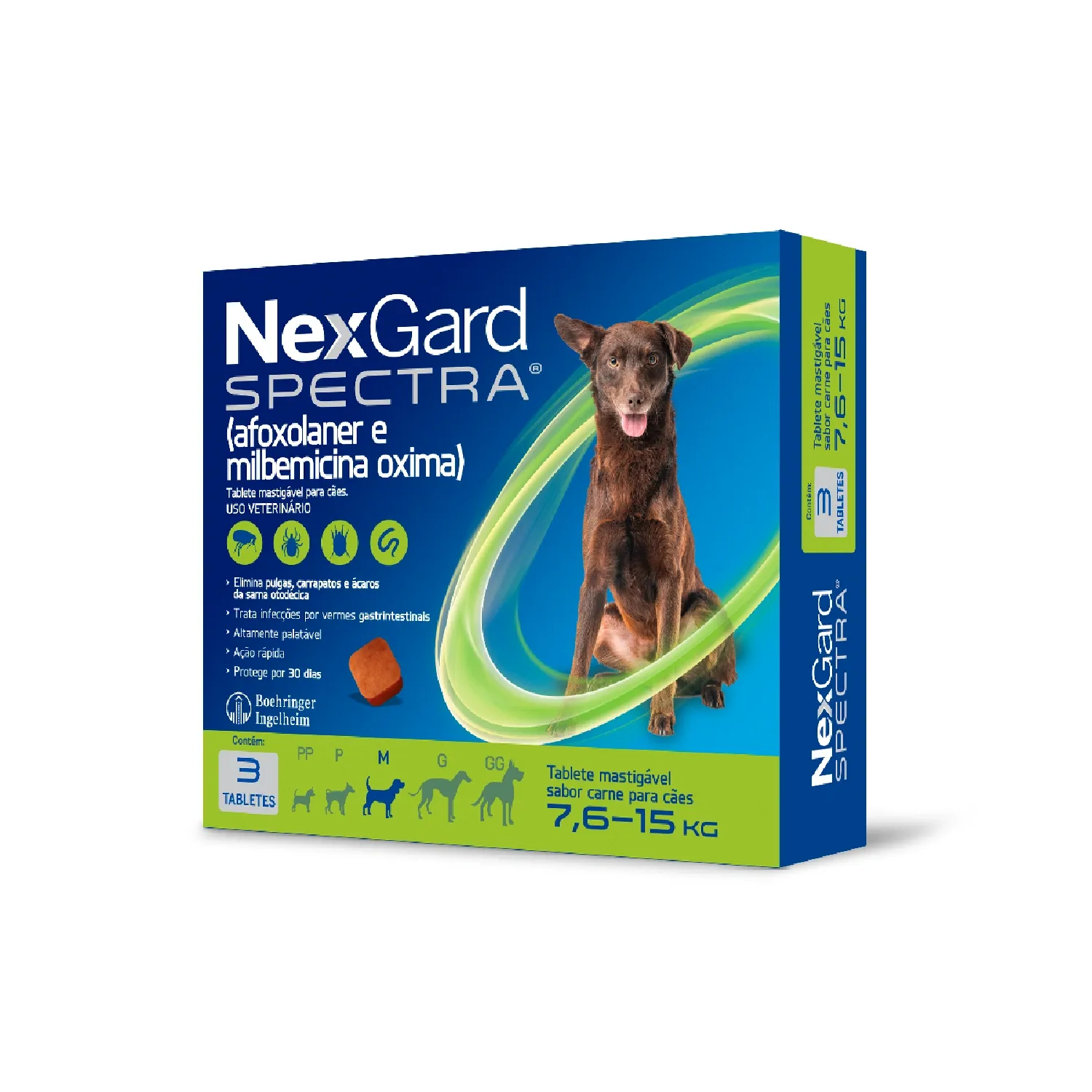 NexGard Spectra Antipulgas e Vermífugo Cães 7,6kg a 15kg - Imagem 8