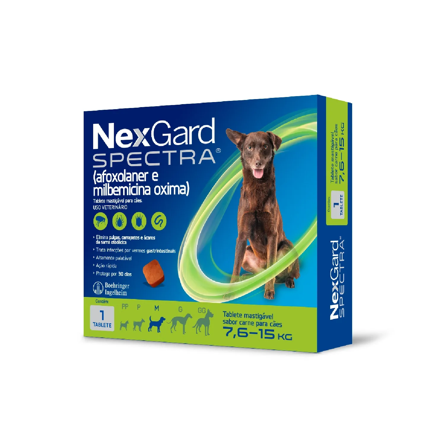 NexGard Spectra Antipulgas e Vermífugo Cães 7,6kg a 15kg - Imagem 2